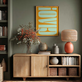 Mint Orange Harmony Poster