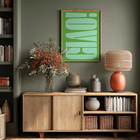 Green Tone Illusion Poster