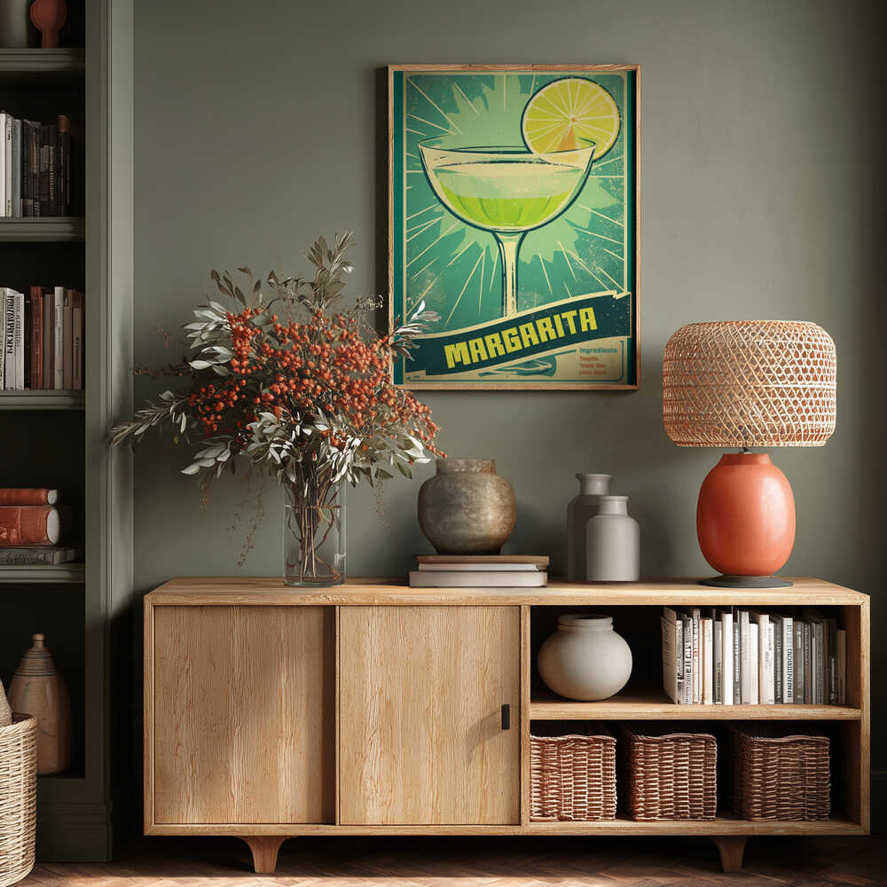 Retro Margarita Delight Poster