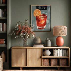 Sunset in a Glass Poster