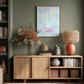 Two Glasses of Wine Poster