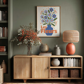 Charming Blue Blooms Poster