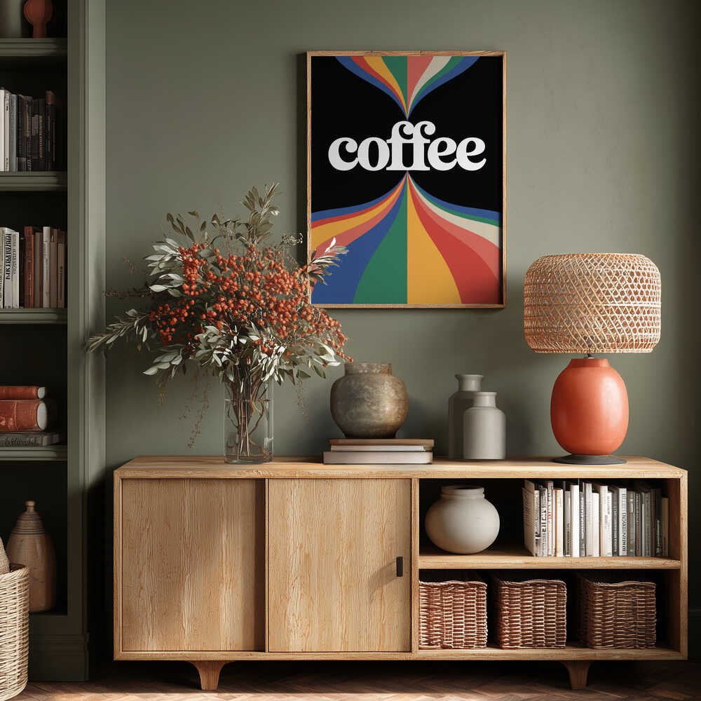 Coffee Rainbow Poster