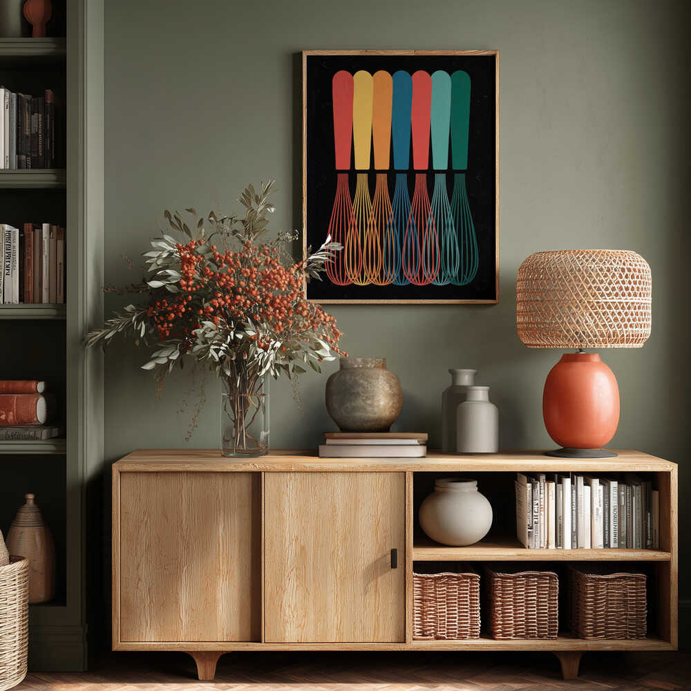 Vibrant Whisks Poster