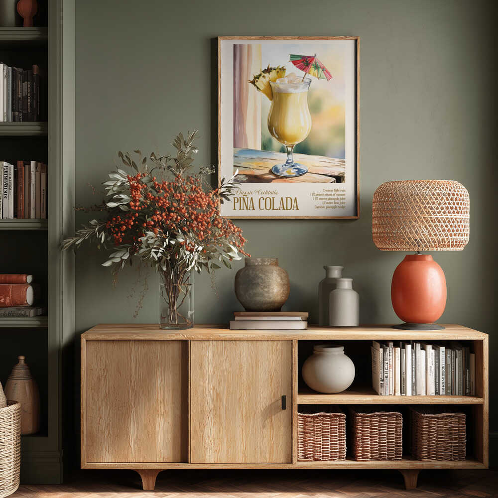 Classic Cocktails - Pina Colada Poster