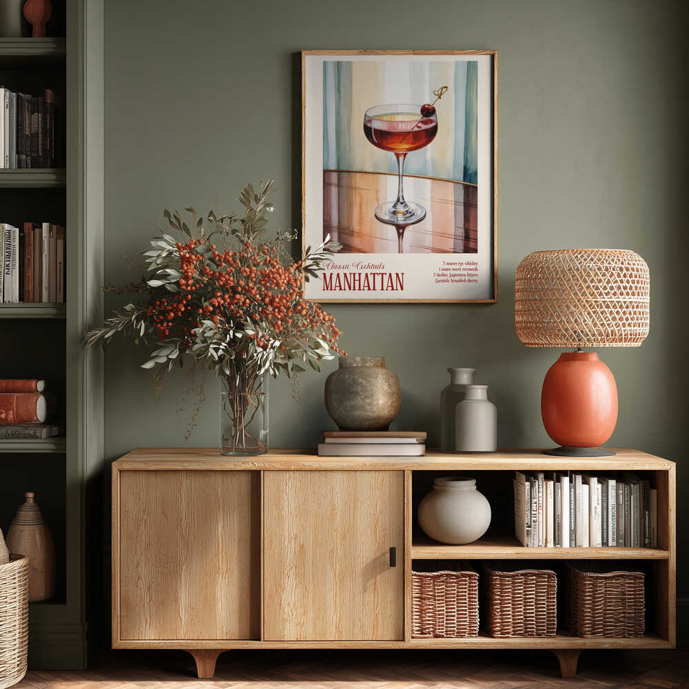 Classic Cocktails - Manhattan Poster