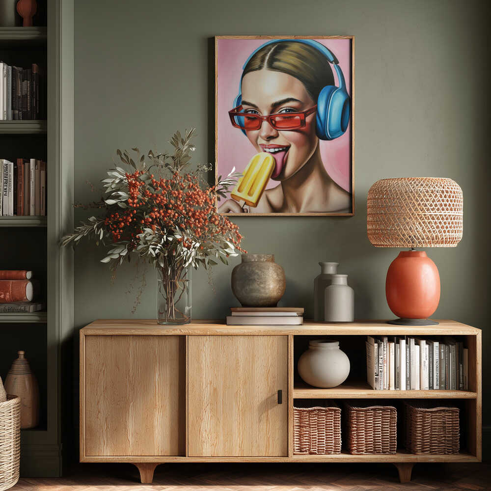 Popsicle and Music Poster