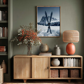 Crossed Skis Poster