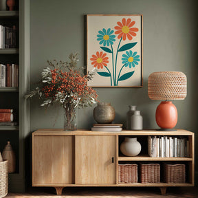 Boho Flowers Series No 8 Poster