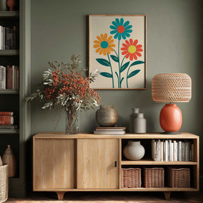 Boho Flowers Series No 9 Poster