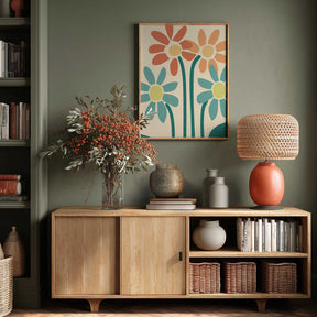 Boho Flowers Series No 2 Poster
