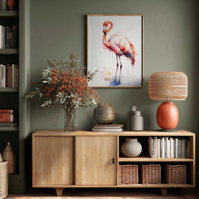 Flamingo Watercolor Poster