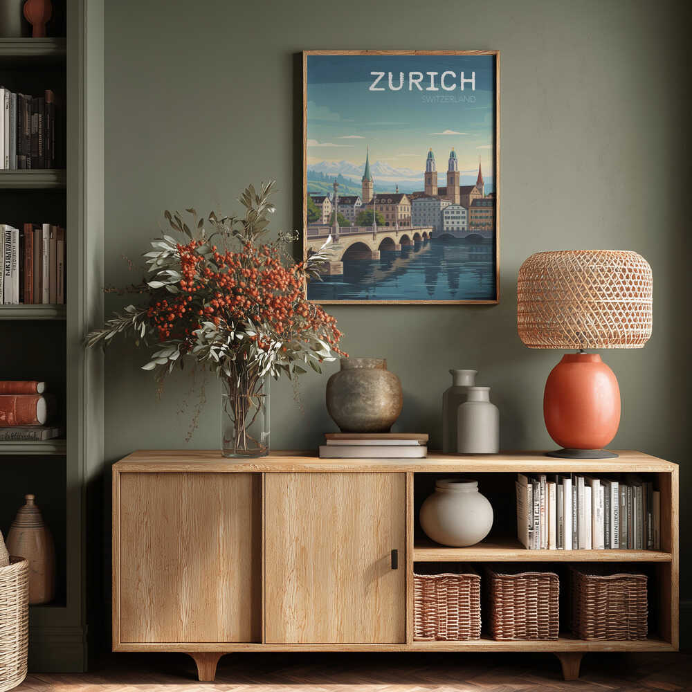 Zurich Travel Poster Poster