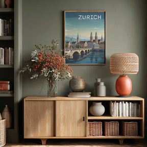 Zurich Travel Poster Poster