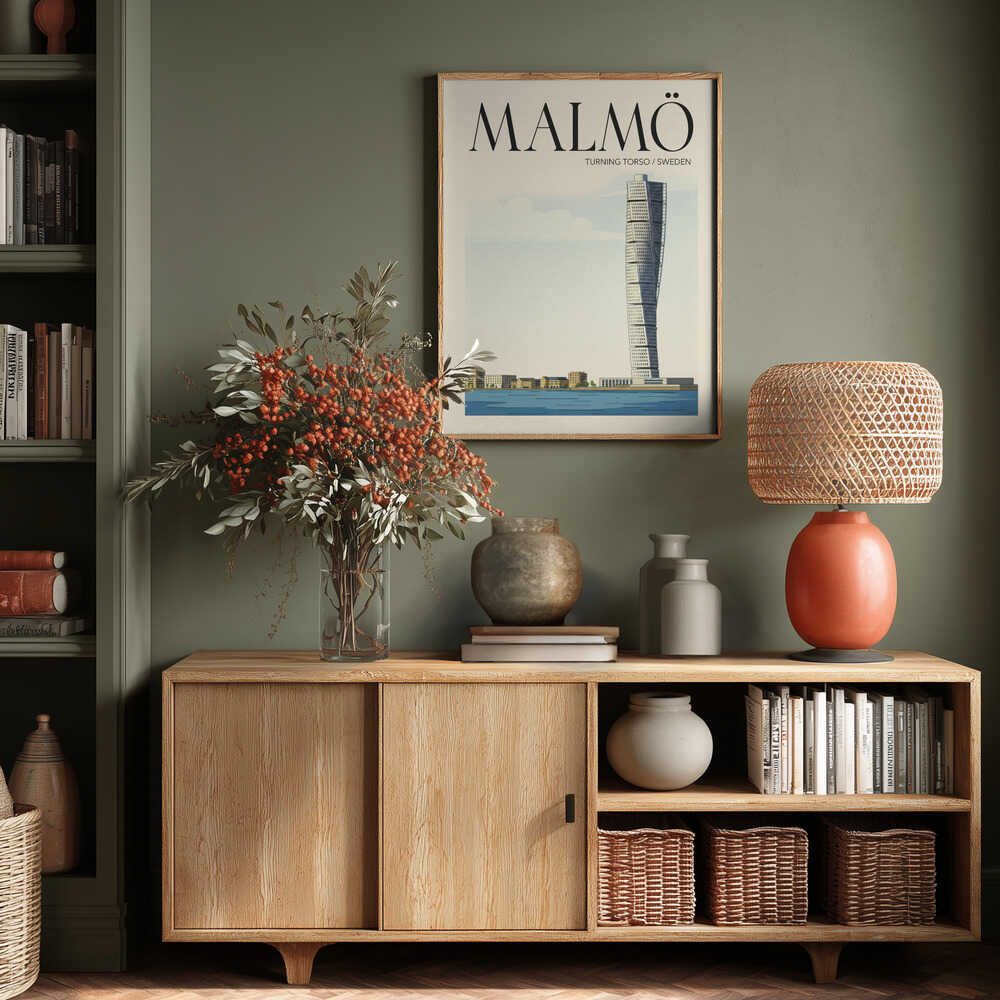 Malmö Travel Poster Poster