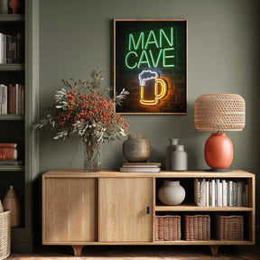 Man Cave Neon Sign No 1 Poster