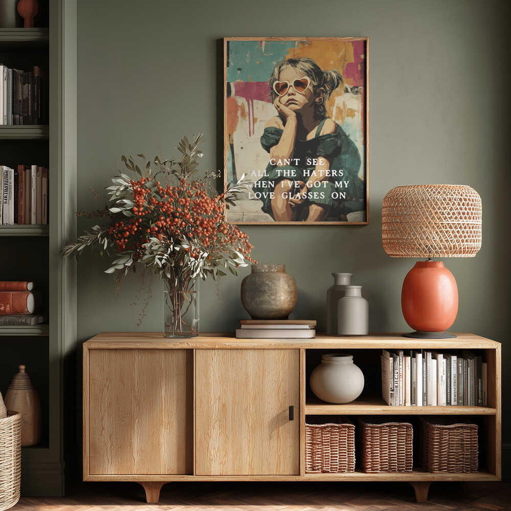 Love Glasses On Poster