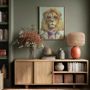 Groovy Lion Poster