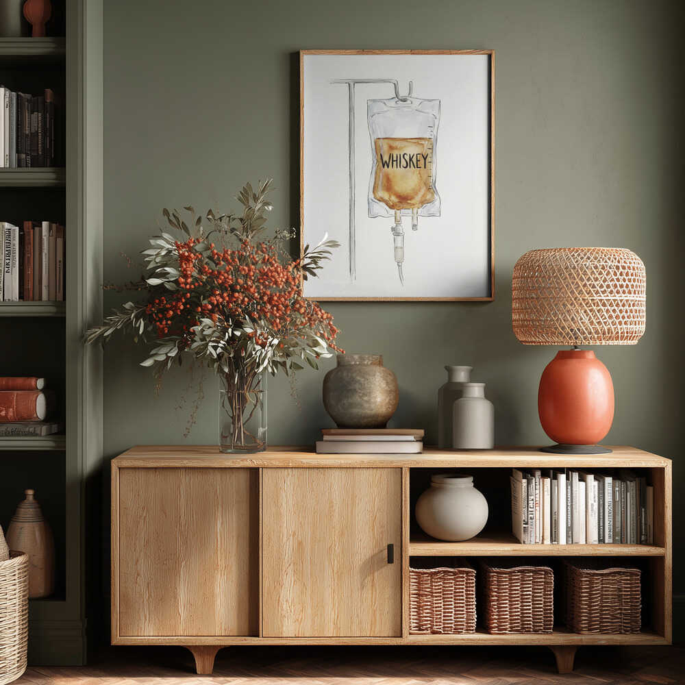 IV Whiskey Bag Poster