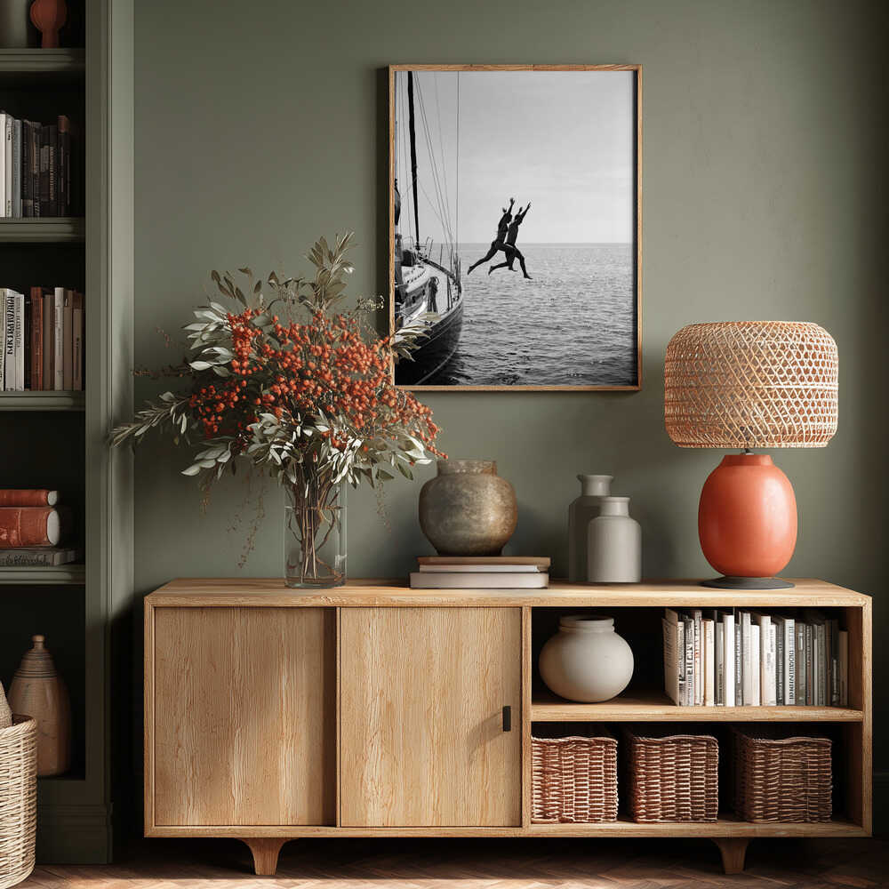 Jumping From a Boat Poster