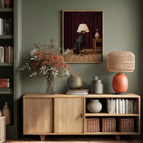 The Doberman Lamp Poster