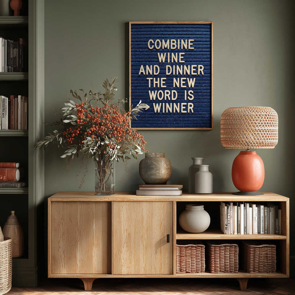 Combine Wine and Dinner Poster