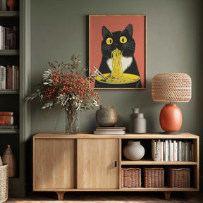 Noodle Cat No 6 Poster