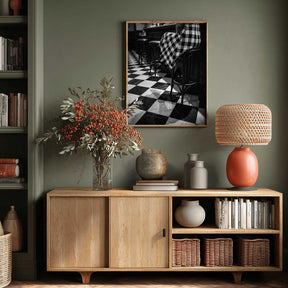 Checkered Pattern Bar Poster