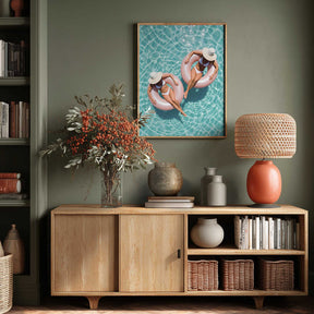 Floating In the Pool Poster
