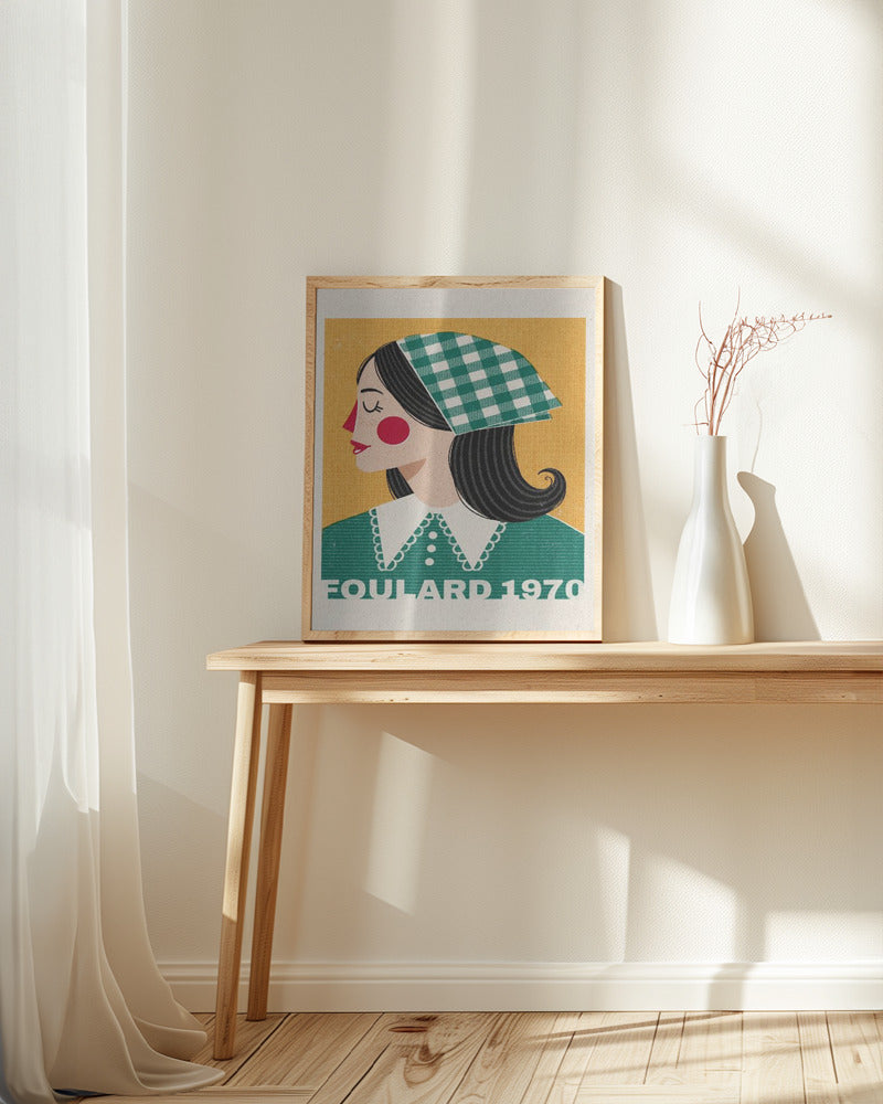 Foulard French Fashion Portrait Poster