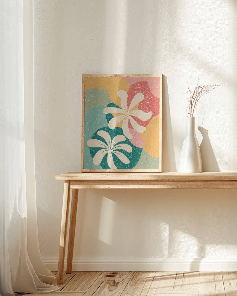 Abstract Flowers Poster