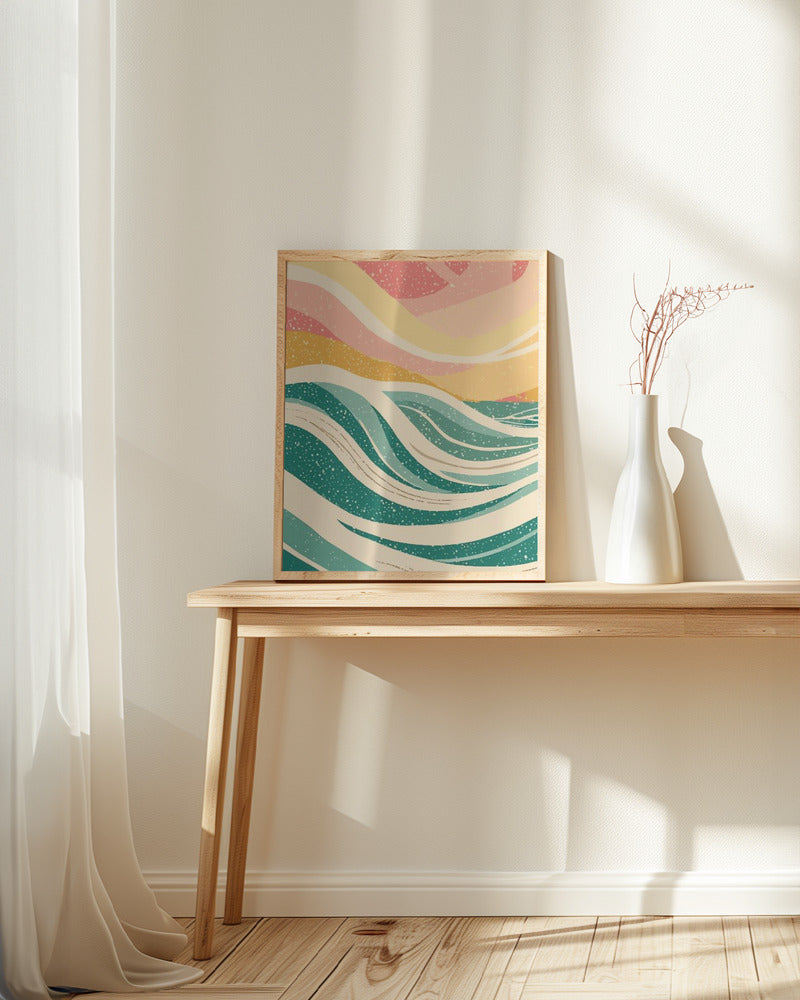 Abstract Sea Waves Poster