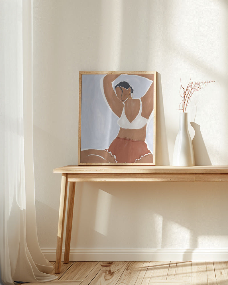 Woman Doing Yoga In Bikini Print By Ivy Green Illustrations Poster