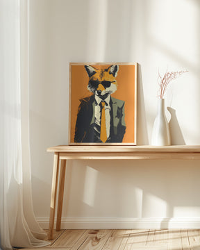 Fox In a Suit Poster