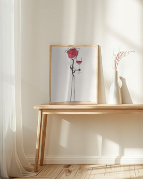 Wine Rose Poster