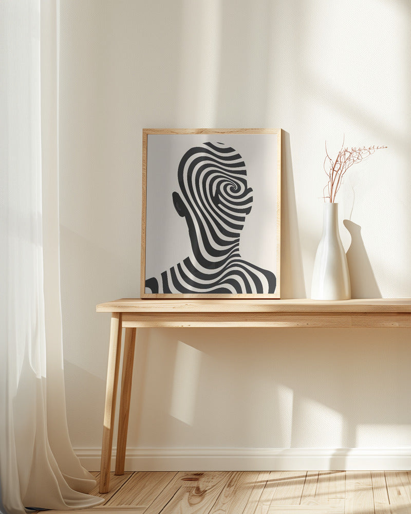 Striped Man Poster