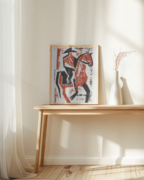 Abstract Horse Rider Poster