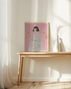 Polka Dots Girl Poster