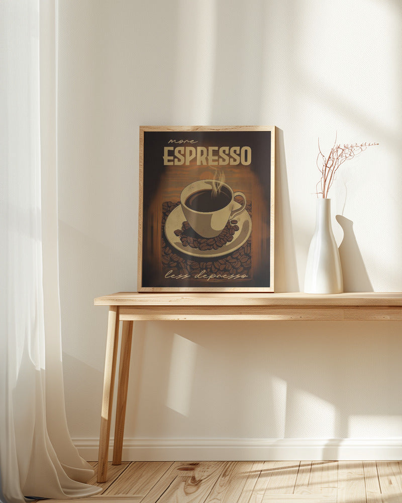 More Espresso   Less Depresso Poster