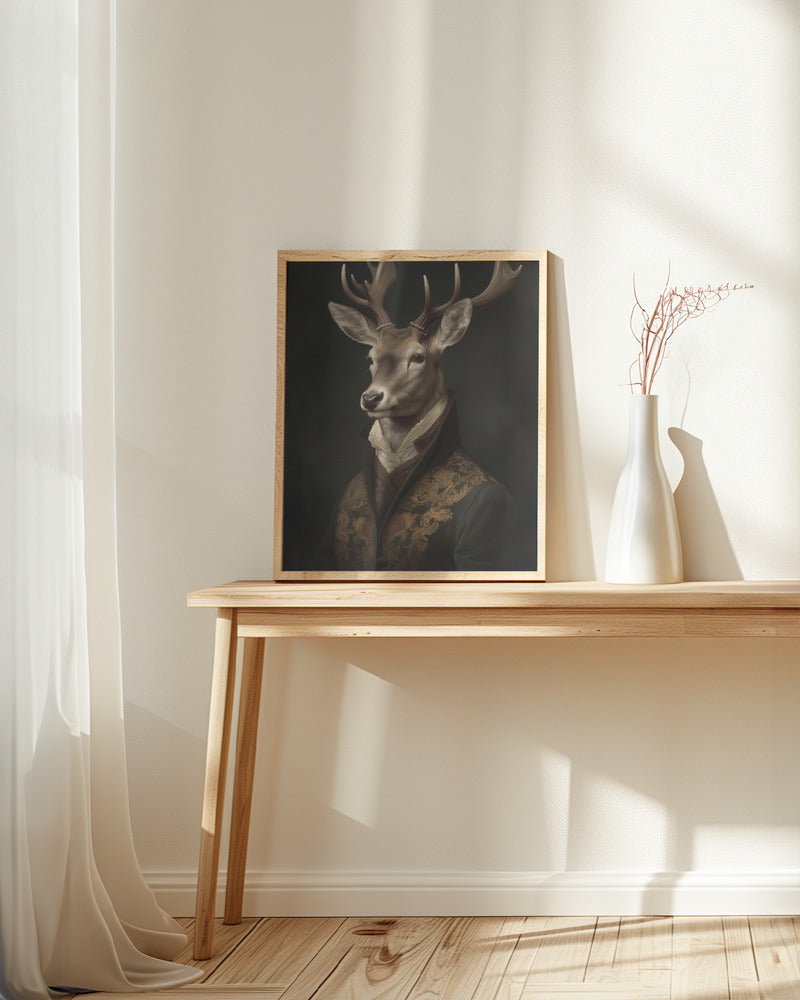 Stag Portrait Poster