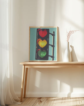 Traffic Light In Love Poster