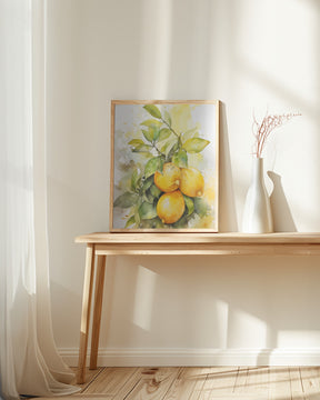 Lemons and Leaves Poster