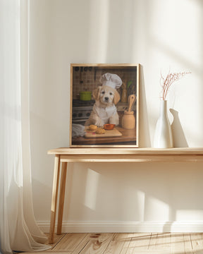 Golden Retriever Puppy Chef Poster