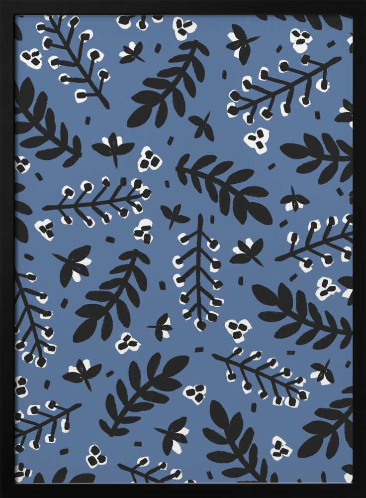 Leafy Nightscape Poster