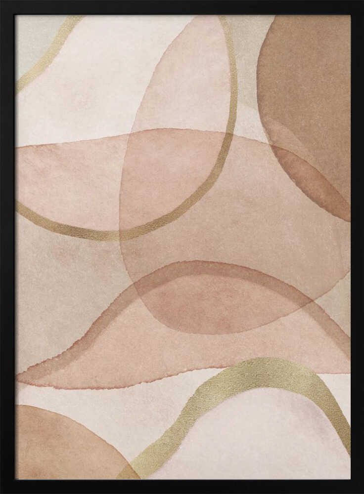 Blush and Brown Abstract Poster