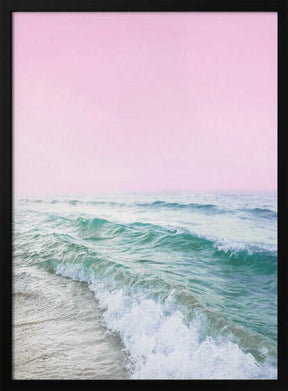 Pink Sky Beach Poster