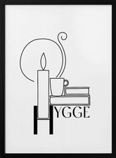 Hygge line art illustration Poster