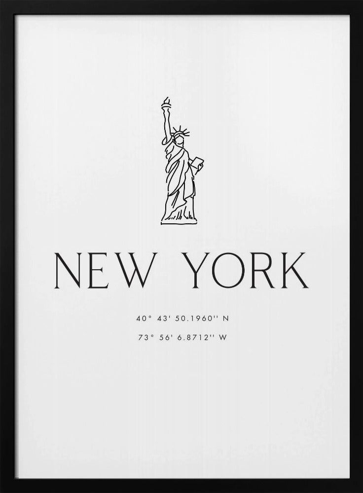 New York city coordinates Poster