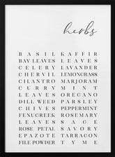 List of herbs Poster