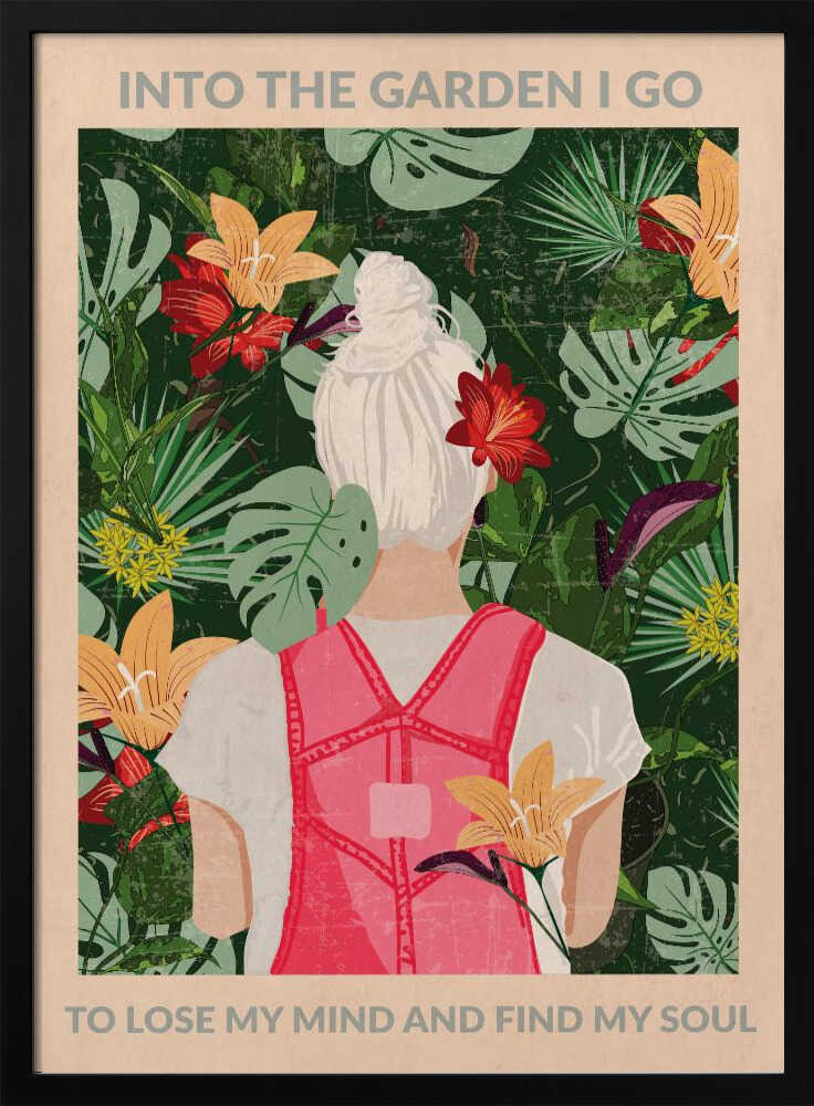 Into the Garden (grey) Poster